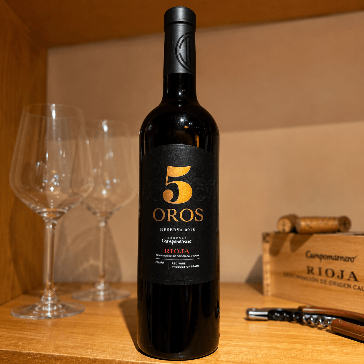 Vinho Tinto Espanhol 5 Oros Reserva D.O.Ca. Rioja