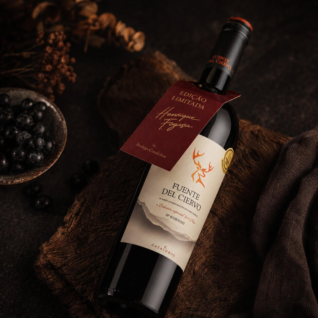 Vinho Tinto Fuente del Ciervo Edição Especial 3º Ano serie limitada – Cencibel & Syrah – Castilla-La Mancha By Fogaça