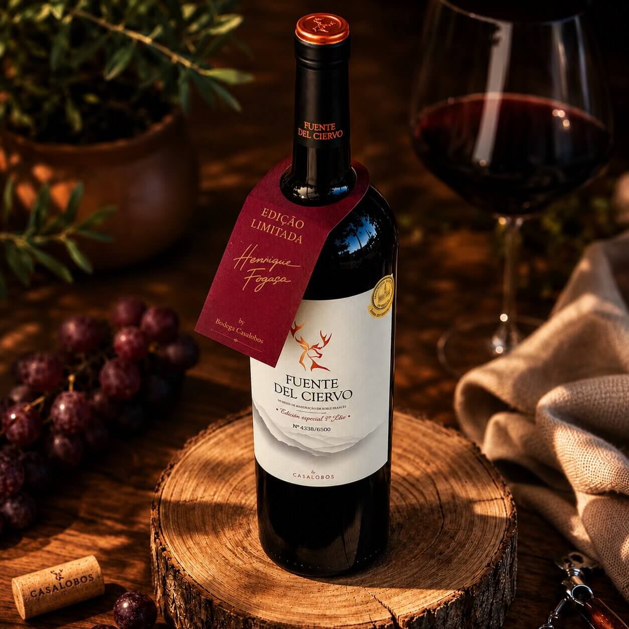 Vinho Tinto Fuente del Ciervo Edição Especial 3º Ano serie limitada – Cencibel & Syrah – Castilla-La Mancha By Fogaça